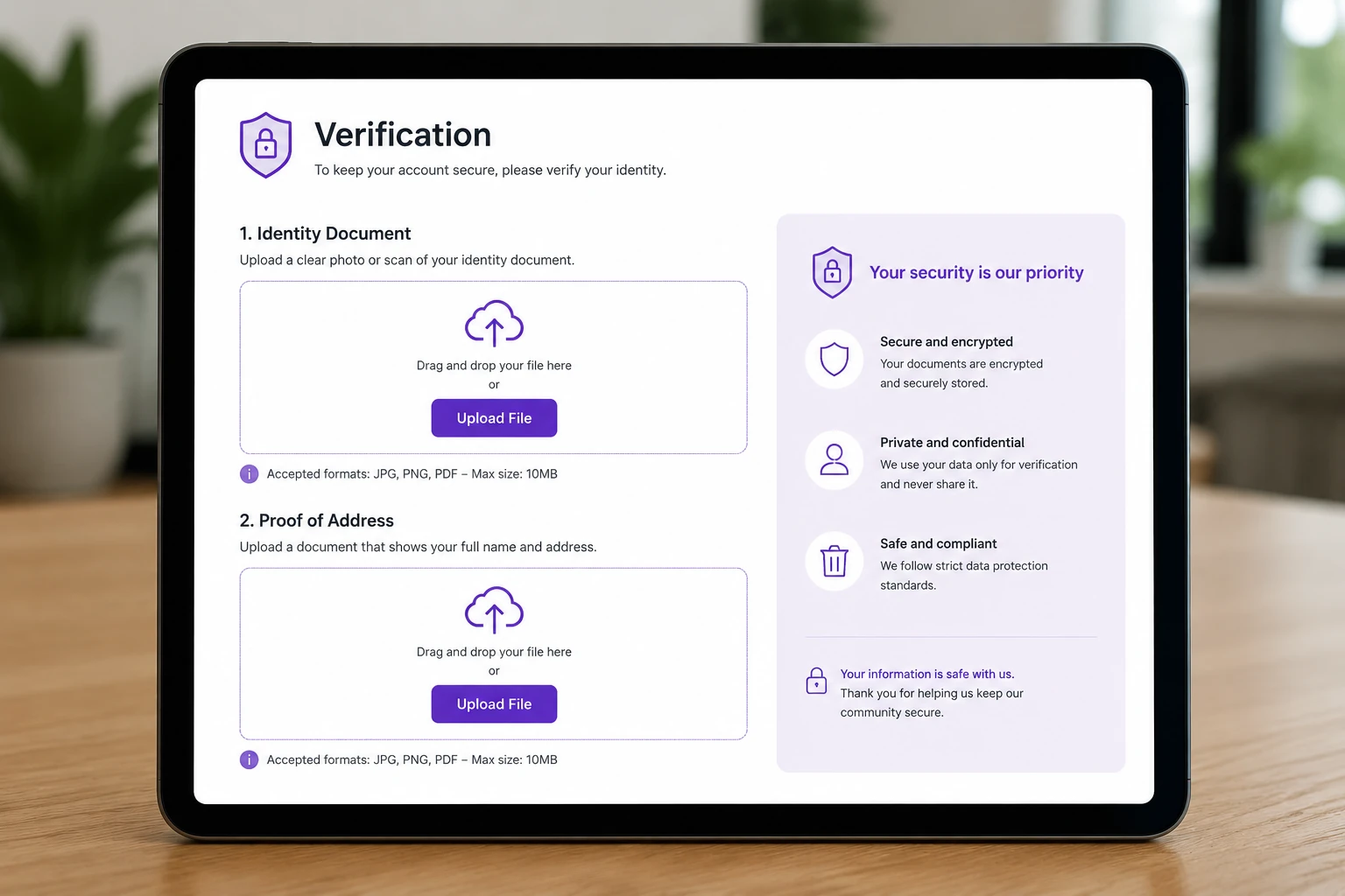 Verification and Security Requirements